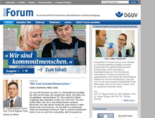 Tablet Screenshot of dguv-forum.de